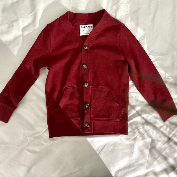 Old Navy Maroon and Checkered Sunday’s best with bow Tie - Picture 3 of 4